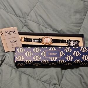 Women's Black and Gold Watch